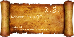 Kehrer Enikő névjegykártya