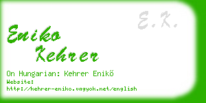 eniko kehrer business card